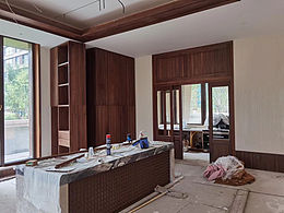 北美胡桃木全案设计定制（上海九间堂别墅）