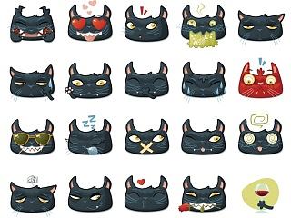 黑猫表情套