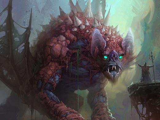 059怪物演示(地蝠精)配绘画过程视频插画-游戏原画8813166年前013唯美