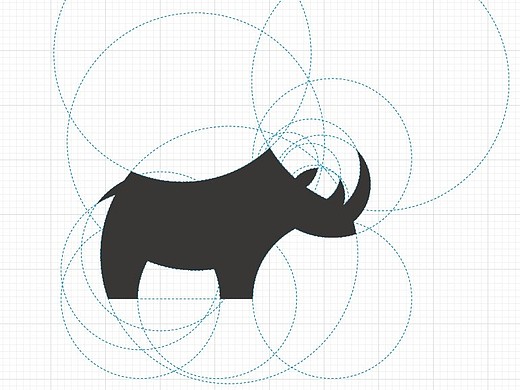 尺规作图练习-黑蝙蝠(附源文件)|平面|logo|star2007 - 原创作品