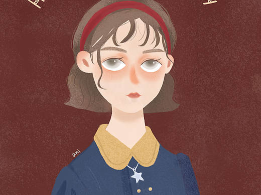 大眼睛女孩祝您中秋快乐