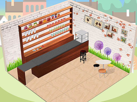 茶吧店铺图