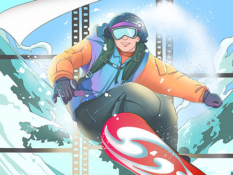 冬奥滑雪（个人主页-ZNTIzNTQyMTY=） - 海报 - 站酷设计师Healer阿波呲原创素材 - 站酷ZCOOL