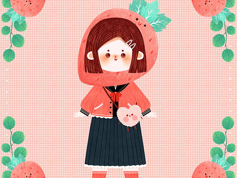 原创插画《甜甜水果味》系列二