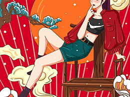 國潮風(fēng)，系列插畫