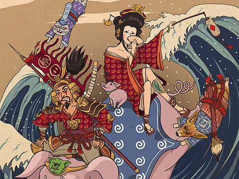 猪年全家福（个人主页-ZMzU5MjgwMTY=） - 艺术插画 - 站酷设计师水耗儿原创素材 - 站酷ZCOOL