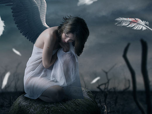 龟岛--坠落天使--女孩的奇幻之旅--合成练习