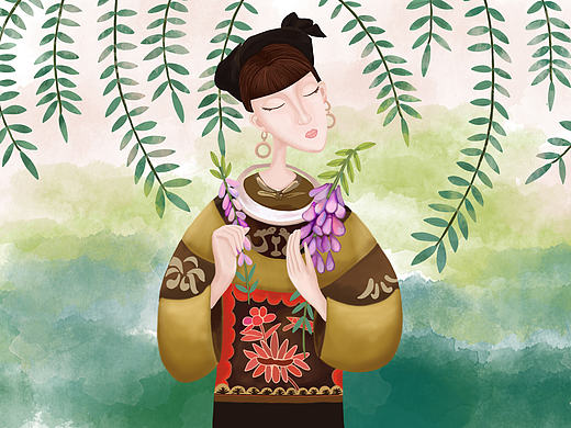 蜂蜜包装插画