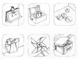 手绘图标，童年回忆
