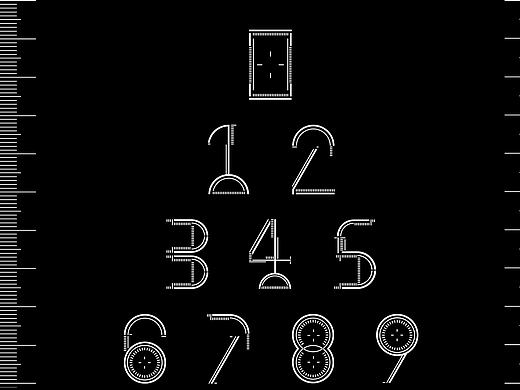 创意标尺字体