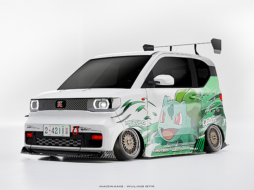 五菱MINI 鸠改GTR  蒜头王八涂装 - Blender渲染