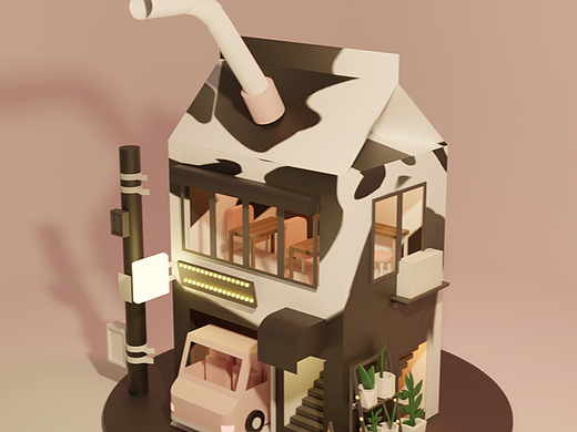 Blender场景——牛奶盒子
