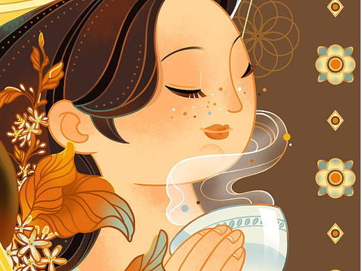 国潮咖啡装饰插画（个人主页-ZNjI4OTc5Njg=） - 创作习作 - 站酷设计师现在叫拉面原创素材 - 站酷ZCOOL