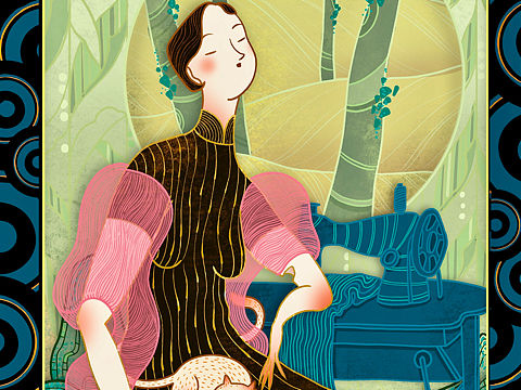 上海女人插画