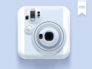 拟物写实图标拍立得icon psd下载