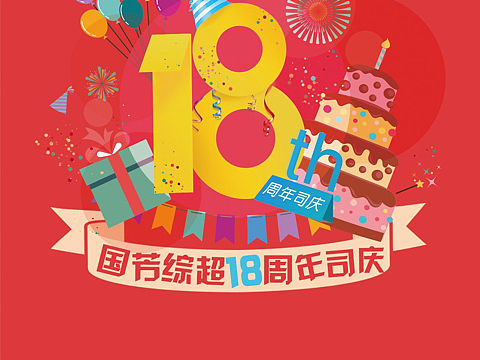 公司18周年庆主题海报设计