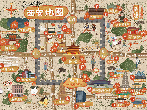 旅游美食地图