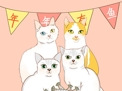 貓貓全家福紀(jì)念壁紙（個(gè)人主頁(yè)-ZNDE2NzA5MjA=） - 創(chuàng)作習(xí)作 - 站酷設(shè)計(jì)師ZDF是個(gè)菇?jīng)鲈瓌?chuàng)素材 - 站酷ZCOOL