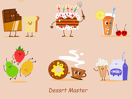 AI插画-甜品大师
