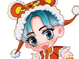 虎年新年Q版人物