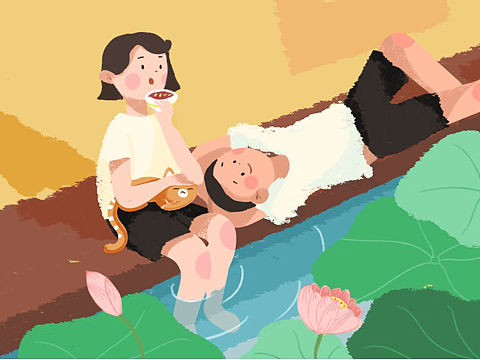 小暑（个人主页-ZNDE5MTc5Mjg=） - 创作习作 - 站酷设计师小气球本气球原创素材 - 站酷ZCOOL