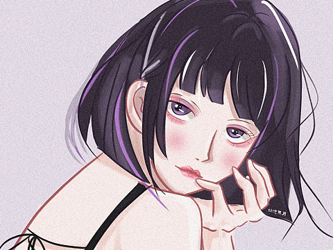 手绘 ｜ 女孩（个人主页-ZNDYxODU1MTY=） - 艺术插画 - 站酷设计师猫适原创素材 - 站酷ZCOOL