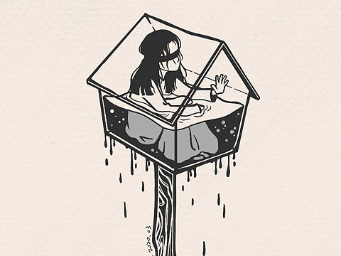 关禁闭（个人主页-ZNDMzNzgwNDA=） - 新锐潮流插画 - 站酷设计师VivianaHe原创素材 - 站酷ZCOOL