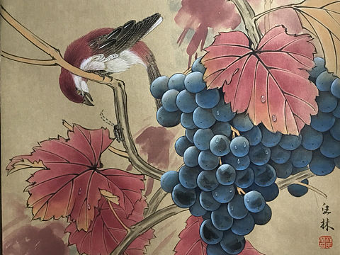 汪林工筆畫葡萄（個人主頁-ZMjMyNjk5ODA=） - 藝術插畫 - 站酷設計師汪林WL原創(chuàng)素材 - 站酷ZCOOL