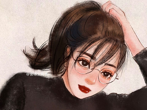 一组插画头像
