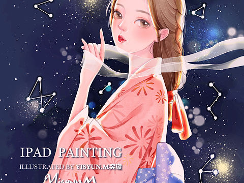 ipad-神明少女（个人主页-ZNTIyMDQyNTY=） - 商业插画 - 站酷设计师奕璇Yisyun原创素材 - 站酷ZCOOL
