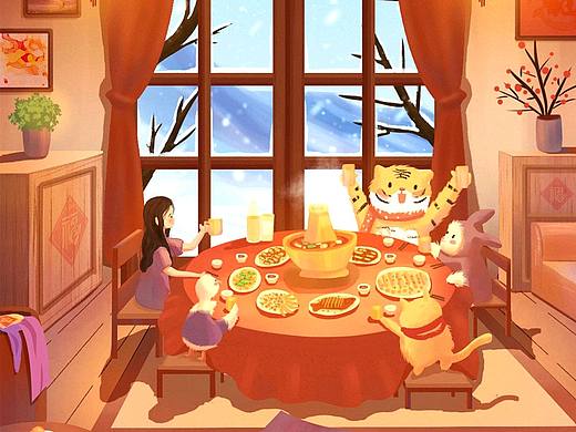 元宵节快乐（个人主页-ZNTc5MjkwMzI=） - 创作习作 - 站酷设计师爱画画的沐延原创素材 - 站酷ZCOOL