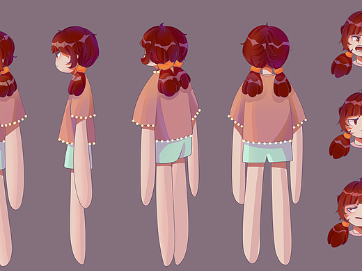 人物转面图及表情