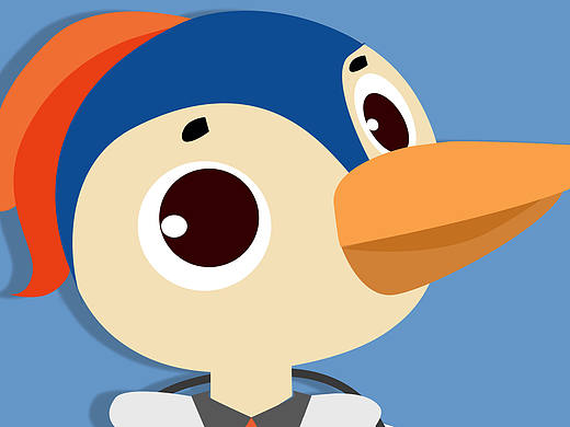 医评APP吉祥物设计飞机稿