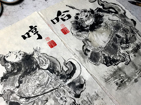 《哼哼哈哈》原创国画小品