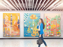 【國(guó)風(fēng)線性】城市主題插畫