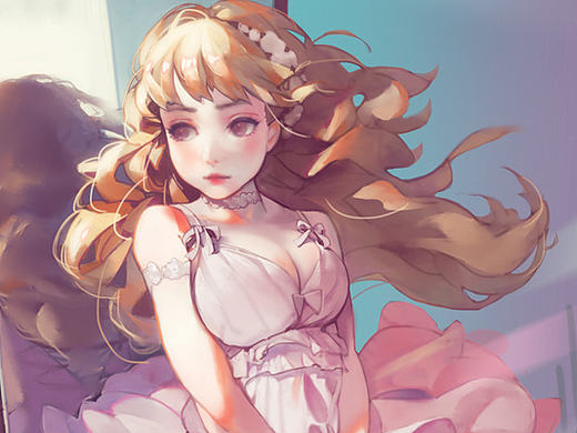 蜜汁桌子的少女（个人主页-ZMTk1NzY2MzY=） - 创作习作 - 站酷设计师毛线d原创素材 - 站酷ZCOOL