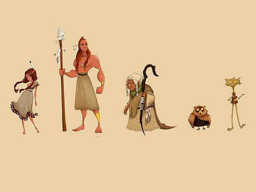 丛林风格动漫造型角色