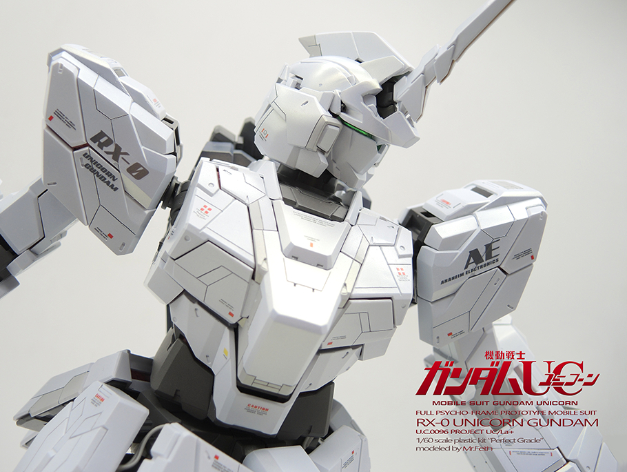 PG RX-0 Gundam Unicorn 独角兽高达 喷涂作品