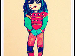 森女系列（個(gè)人主頁-ZMTc1ODc1Ng==） - 商業(yè)插畫 - 站酷設(shè)計(jì)師無敵大寶子原創(chuàng)素材 - 站酷ZCOOL