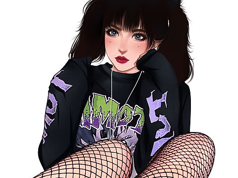手绘猫系女友