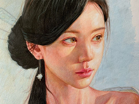 画一个美女
