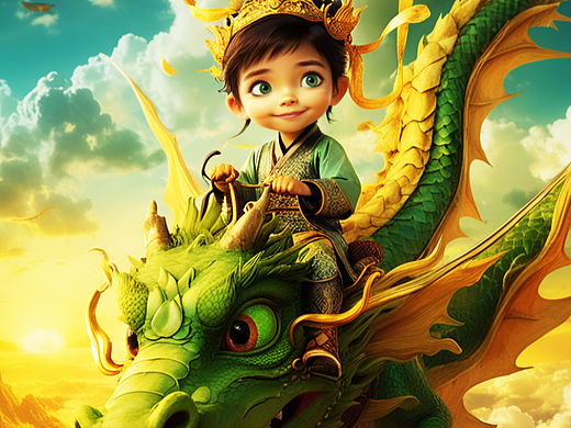 驭龙的少年（个人主页-ZNjc1NDg2NzY=） - AI作品 - 站酷设计师爱呀Ai原创素材 - 站酷ZCOOL