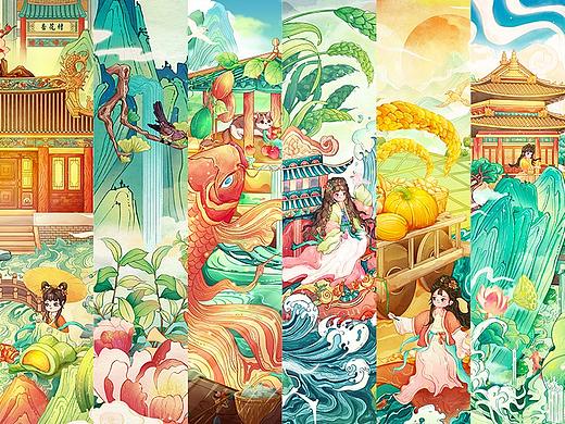 国风24节气插画-春夏篇
