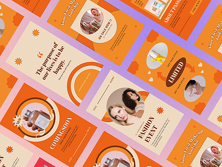 AE模板|竖屏渐变背景美肤时尚美容广告宣传动态片头