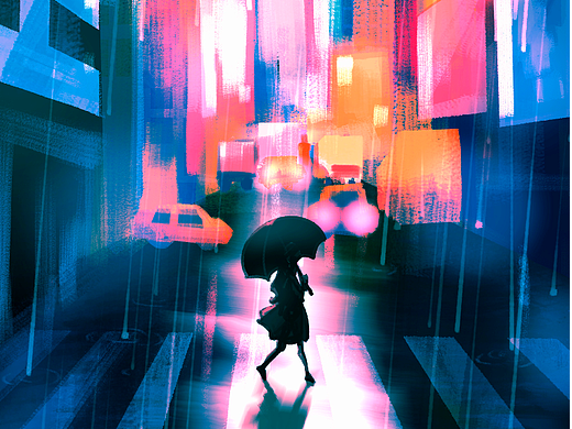 氛围感小场景插画练习（2）