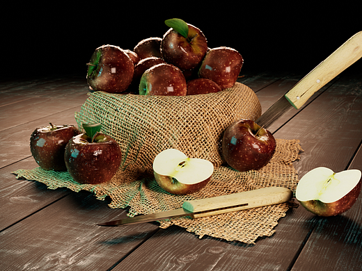 Blender练习-苹果场景（个人主页-ZNTk5MTAyMDg=） - 场景 - 站酷设计师Alex小夜原创素材 - 站酷ZCOOL