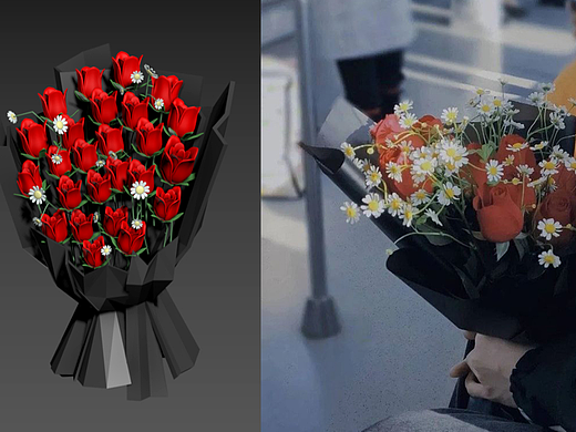 3dmax-零基础花束模型制作教程。3dmax建模基础教程