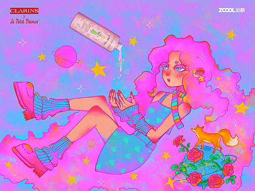邂逅【粉嫩多巴胺少女】娇韵诗少女水 全新的自己（个人主页-ZNjU2OTkxNTI=） - 商业插画 - 站酷设计师饼干主子原创素材 - 站酷ZCOOL