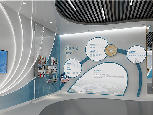 中国黄金企业展厅-企业展厅设计施工
