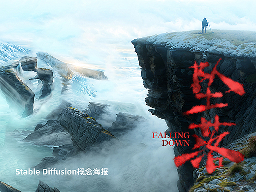 Stable Diffusion｜概念電影海報 墜落（個人主頁-ZNjc4OTU1NTI=） - AI作品 - 站酷設(shè)計師Ai練習(xí)生K_k原創(chuàng)素材 - 站酷ZCOOL